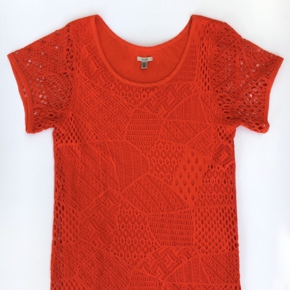Urban Outfitters Ecote red lace mini shift dress M